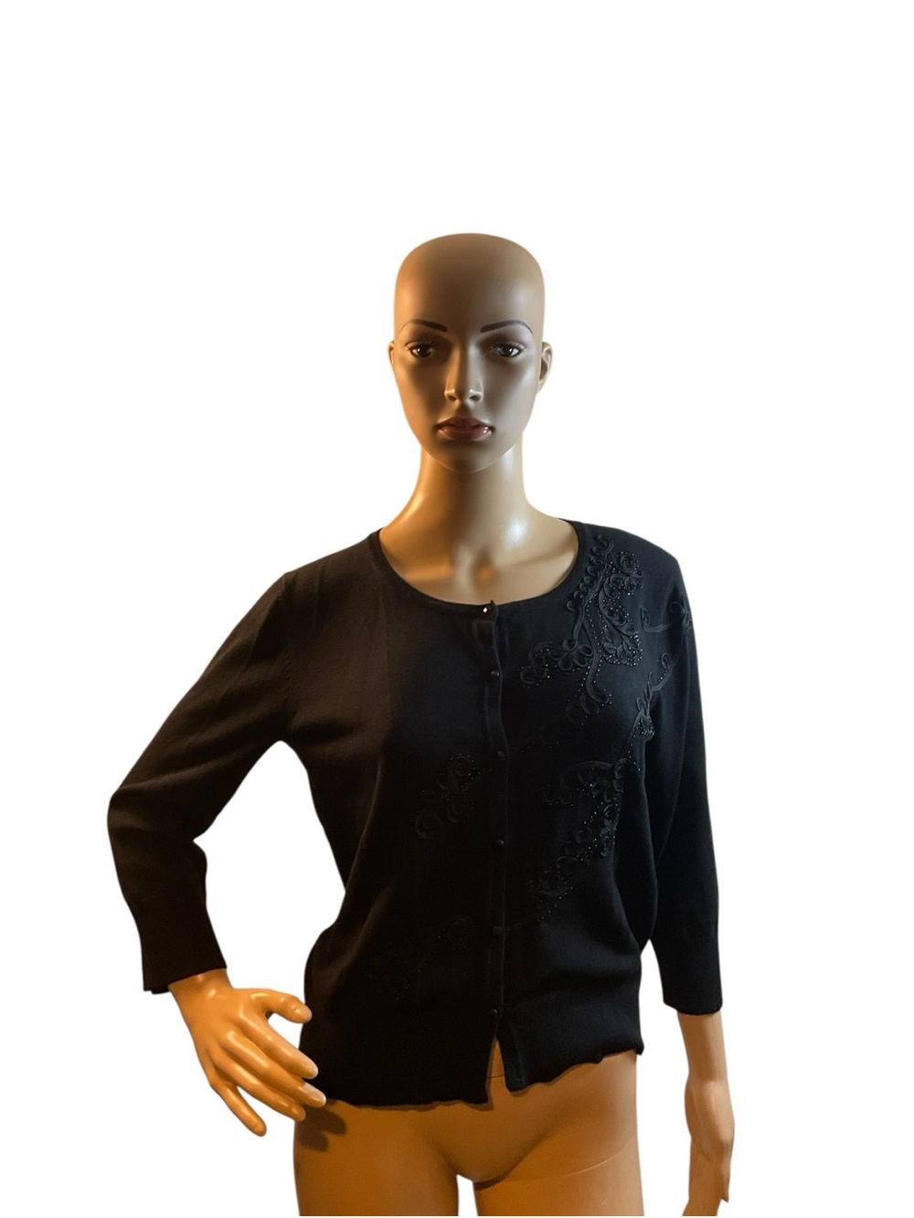 Spense Black Crewneck Sweater